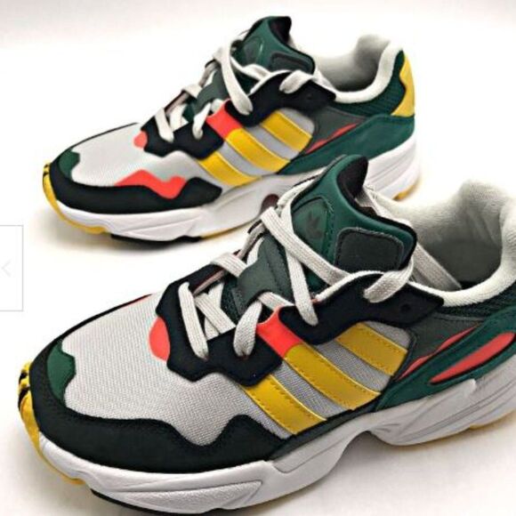 ADIDAS Yung-96 Grey One Bold Gold DB2605 Men's Shoes Sneakers Size 8 - Picture 2 of 13